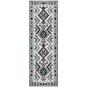 Netline Home Courtyard Geometry Muted Green Heritage Washable <b>Rug</b> - Product Image 2