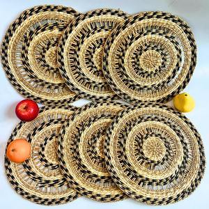 Organic Seagrass Woven Placemat Handmade Natural <b>Table</b> <b>Mat</b> Round Dining Accessory Bulk Wholesale <b>Christmas</b> New year <b>Table</b> Decor - Product Image 3