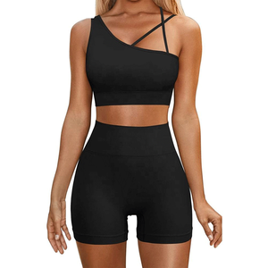 Venta caliente Sujetador deportivo de alta calidad y pantalones cortos al por mayor Mujeres Pantalones cortos Yoga Conjuntos de mujer Conjunto de 2 piezas mujeres - Product Image 1
