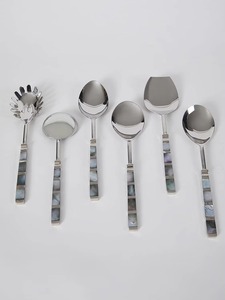 Juego de cubiertos de metal grabado con diseño personalizado, vajilla sostenible a granel para bodas y marca para regalos - Product Image 6