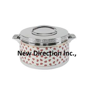 Marmite de serveur de casserole en acier inoxydable de style luxueux finition plaquée or - Product Image 3