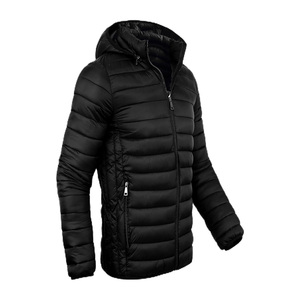 Gran oferta de chaqueta acolchada para hombre, Color negro, ajustada, con cremallera, ropa informal de talla grande, chaqueta acolchada cálida de invierno para hombre - Product Image 4