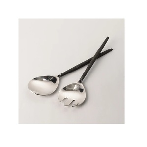 Juego de cubiertos de mango largo de Metal personalizado brillante, juego de servicio de bar de ensalada, mango martillado antiguo, servidor de ensaladas - Product Image 2