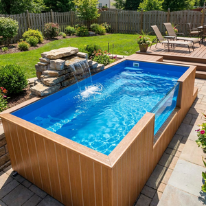 Premium Outdoor Above Ground Fiberglass Rectangle <b>Pool</b> UV Resistant Low Maintenance Long Lasting Family Children Swimming <b>Pool</b> - Product Image 1