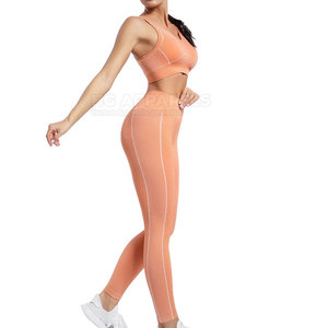 Conjunto de Yoga para Mujer, Último Estilo, MOQ Bajo, Venta Directa de Fábrica, Alta Calidad, 2 Piezas, Ecológico, Secado Rápido - Product Image 4