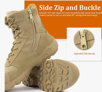 Bottes tactiques en cuir pour hommes, fermeture à lacets, légères, pour le désert et la jungle, travail en extérieur, utilisation à moto