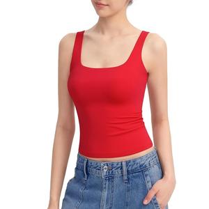 Haute qualité dames sans manches été printemps mode ample sans couture respirant Camisole débardeur femmes Fitness BD - Product Image 6