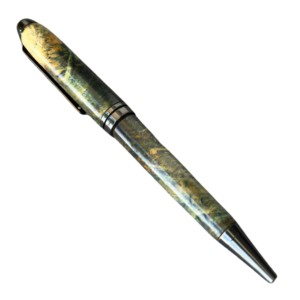 Handcrafted Ballpoint <b>Pen</b> with <b>Green</b>-Red-Blue Resin Body Retirement Graduation Gift Made in VietNam Serpentine Collection - Product Image 6