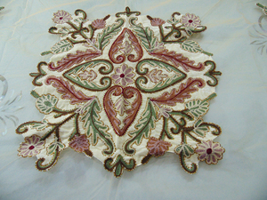 Classical Turkish Dining Room Furniture Set Elegant Dining <b>Table</b> with 8 Chairs Featuring Royal Design Embroidered <b>Table</b> Runner - Product Image 3