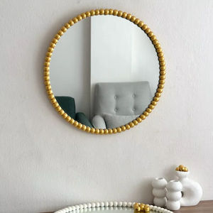 French Retro <b>Gold</b> Classical Light Luxury Resin Carved Makeup <b>Mirror</b> Baroque Style <b>Oval</b> Wall Hanging Feature Framed <b>Mirror</b> - Product Image 1