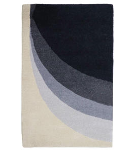 Luxury Modern <b>Ivory</b> Grey Hand Tufted Eco Friendly Area <b>Rug</b> Medium Pile Minimalist Geometric Wool Tencel Pattern Home Living Room - Product Image 1