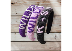 ASTROS Bandeau perlé pour femme Bandeau Gameday fabriqué avec des perles - Product Image 3