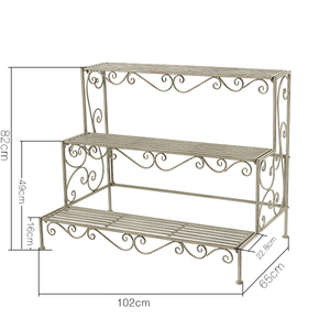Soporte escalonado <span class=keywords><strong>de</strong></span> Metal para plantas, <span class=keywords><strong>escalera</strong></span> <span class=keywords><strong>de</strong></span> 3 niveles para repisa <span class=keywords><strong>de</strong></span> plantas en maceta, para interior y exterior - Product Image 5