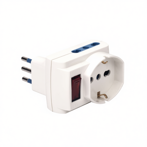 Italian Standard 2-Socket Adapter Switch 2P+T 10/16A (Two-Way) and 10A Electrical Socket Switches - Product Image 2