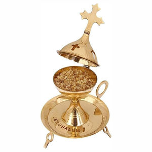 Brûleur d'encens suspendu en laiton avec chaîne accessoires de parfum d'air article décoratif pour la décoration intérieure d'hôtel à la maison - Product Image 5