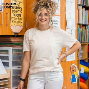 Camiseta de Algodón con Cuello Redondo para Mujer, Personalizada, Informal y Cómoda, de Manga Corta - Product Image 2