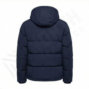 Veste d'hiver pour homme personnalisée, chaude, à capuche, longue, matelassée, parka, doudoune, thermique, coupe-vent, isolée, décontractée - Product Image 2
