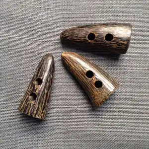 Buffalo Ox Horn Toggle Hand Made With Polished 2 Hole Toggle Button Buffalo Ox Horn Made Toggle Garment Accessories Button