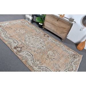 พรมตุรกีโบราณสีเบจคลาสสิกขนาด5.1 x 9.3ft แฮนด์เมดพรมขนแกะวัสดุการเย็บปะติดปะต่อกันออกแบบยางห้องโถงเป็นรูปสี่เหลี่ยมผืนผ้าใหม่ - Product Image 4