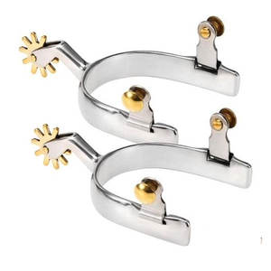 Éperons de cheval en métal forgé robuste, fabriqués avec précision pour une performance équestre optimale - Product Image 1