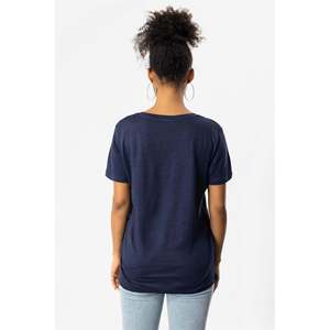 Camiseta de Lino con Cuello en V para Mujer, Corte Ajustado, Informal, Transpirable, de Nailon, Tallas XS-XXS-XL Disponibles, Decorada con Malla y Letras - Product Image 6