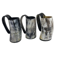 Tasses à boire en corne de bœuf faites à la main, écologiques, les plus vendues, avec logo personnalisé, couleur naturelle, qualité polie, style animalier, artisanat de mariage