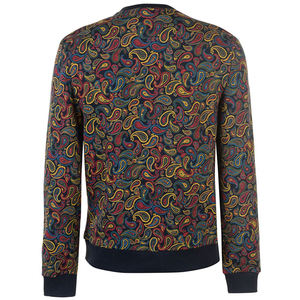 High Quality 100% Cotton French Terry Pullover <b>Black</b> Formal Fit Crew Neck <b>Sweatshirt</b> for Men Custom Logo Digital for Winter - Product Image 2