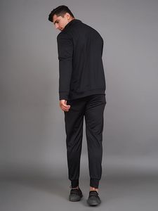 Vente en gros de survêtements d'entraînement à manches longues de haute qualité survêtements à fermeture éclair avec col noir pour hommes - Product Image 5