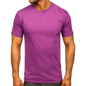 T-shirt pour homme en coton de haute qualité, imprimé sur mesure, couleur unie, col rond, respirant, séchage rapide, écologique - Product Image 1