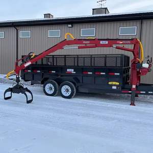 Remorque à benne basculante homologuée pour la route Great Northern 16' 2022 avec chargeur 170HDT, remorque à benne basculante agricole avec grappin - Product Image 1