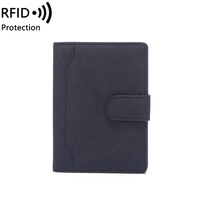 Nouvelle mode, porte-passeport antivol RFID en PU, avec fermeture éclair et bouton-pression, housse multifonctionnelle pour documents de voyage, pour cartes de visite