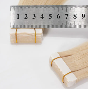 Extensions de cheveux humains vierges brésiliens de haute qualité dentelle HD douce avec bande droite en os trame de cheveux couleur blonde sensation de main - Product Image 2