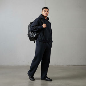 Conjunto Deportivo de 2 Piezas para Hombre, Sudadera con Capucha y Pantalones de Chándal Extra Grandes de Felpa de Poliéster/Algodón, Estilo Urbano, 300g, Personalizado al por Mayor - Product Image 5