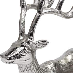Sculpture de renne en argent moderne personnalisée Pièce maîtresse décorative faite à la main pour les vacances Figurine de Noël - Product Image 4