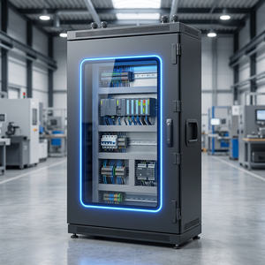 Armoire de télécommunications extérieure 5G vérifiée avec refroidissement en nid d'abeille, étanche IP65, rack de serveur 19 pouces pour infrastructure de station de base - Product Image 1