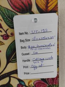 Sac fourre-tout en toile imprimé offset écologique | Sac cadeau et promotionnel réutilisable par URBAN TOTE - Product Image 4