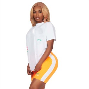 Comfortable <b>and</b> Stylish <b>Women</b> <b>T</b>-<b>Shirt</b> <b>and</b> Workout <b>Shorts</b> <b>Set</b> - Perfect for Gym, Yoga, <b>and</b> Casual Wear - Product Image 3