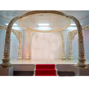 Elegante boda FRP Mandap en Seattle Boda hindú Mandap Decoraciones Venta Impresionante Mandap Decoración para rituales de boda - Product Image 1
