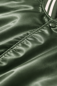 Chaqueta de Satén para Hombre de Alta Calidad, Chaqueta de Satén para Hombre de Larga Duración, Chaqueta de Satén Verde con Botones a Presión, Talla Personalizada - Product Image 6