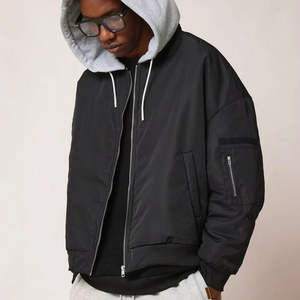 Unisex High-End Quilted Winter <b>Jacket</b> Trilaminate Waterproof Breathable Bomber Soft Canvas Windbreaker Zipper Closure <b>for</b> <b>Men</b> - Product Image 1