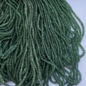 2mm 4mm Natural Green Emerald Stone Smooth Rondelle Beads Strands <b>String</b> Precious Stones for Jewelry Making Necklace <b>Bracelet</b> - Product Image 2