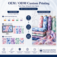 Tissu en mousseline de soie à motifs géométriques 3D personnalisables, à motifs floraux, en polyester doux, idéal pour écharpes, chemises, foulards – Vente chaude – Usine OEM/ODM