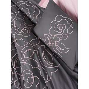 Primula rose coton boîte Brode Ranforce Double housse de couette ensemble élégant Primula rose Runforce housse de couette - Product Image 3