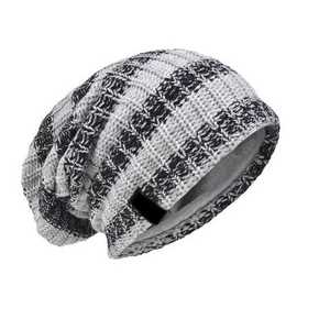 New Latest High Quality baggy Slouchy 100% Acrylic Beanie Hat Cap Warm fleece Cuffed Ribbed winter Warm Waffle beanie hat caps - Product Image 3