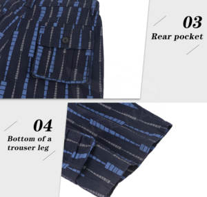 Pantalon Cargo solide à la mode pour hommes, respirant, 100% coton, non tissé, orné de dentelle, look décontracté, poches multiples pour les vêtements de travail - Product Image 6