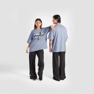 เสื้อยืดผู้ชายทรงเข้ารูป StreetLine สีฟ้าอ่อน ผ้าเจอร์ซีย์ 280 กรัม ดีไซน์ทันสมัย ป้ายโลโก้แบบกำหนดเอง น้ำหนักเบา - Product Image 1