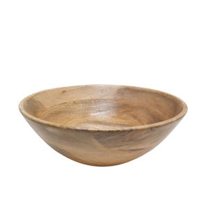 Juego de 3 recipientes redondos de madera de mango, color natural, tamaño mediano, nuevo estilo, frutero para cocina y decoración de bodas - Product Image 2