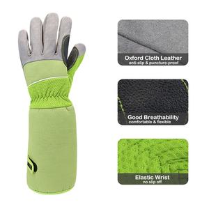 Women Men <b>Long</b> Sleeve Leather Gardening <b>Gloves</b> Puncture Resistant Palm Anti-Static Anti-Chemical Protection Customizable High - Product Image 3