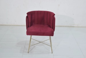 Chaise de salle à manger capitonnée en tissu pour la maison, le bureau et le bar à domicile, meubles de chambre à coucher, fabrication artisanale, vente en gros - Product Image 4