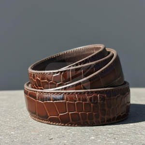 Cinturón de Cuero con Estampado de Cocodrilo de Lujo para Mujer, Material Suave, Ajuste Cómodo y Estilo Moderno - Product Image 4